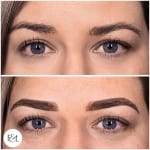 before and after brow tattoo